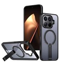Magsafe Калъф за Xiaomi 17T Pro, GKK Kickstand Magnetic Vent Case, Черен - 1