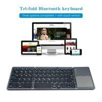 Сгъваема Клавиатура с Тъчпад, Wireless Pocked Keyboard, Сив - 2 Сгъваема Клавиатура с Тъчпад, Wireless Pocked Keyboard, Сив - 2
