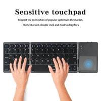 Сгъваема Клавиатура с Тъчпад, Wireless Pocked Keyboard, Сив - 5 Сгъваема Клавиатура с Тъчпад, Wireless Pocked Keyboard, Сив - 5