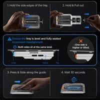 Затъмняващ Протектор за iPhone Duo, Spigen Privacy Glas.tR EZ Fit Pro 2бр., Черен - 2