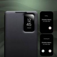 Активен Кожен Калъф за Samsung S26 Ultra, Qialino Smart View Book Case, Черен - 4