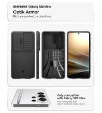 Противоударен Калъф за Samsung S26 Ultra, Spigen Optik Armor Case, Черен - 4