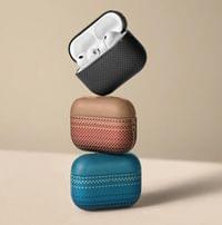 Magsafe Калъф за Apple AirPods Pro 3, Pitaka Aramid Fiber Magnetic Moonrise Case, Син - 3 Magsafe Калъф за Apple AirPods Pro 3, Pitaka Aramid Fiber Magnetic Moonrise Case, Син - 3