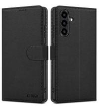 Кожен Калъф с Джобове за Samsung A37, Tech-Protect Wallet Book Case, Черен - 1
