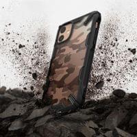 Противоударен Хибриден Калъф за iPhone 11, Ringke Fusion X Camouflage Case, Черен - 3