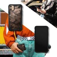 Противоударен Хибриден Калъф за iPhone 11, Ringke Fusion X Camouflage Case, Черен - 4