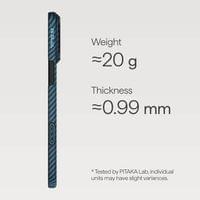 Magsafe Калъф за iPhone 17 Pro Max, Pitaka Edge Black/Blue Case, Черен - 5