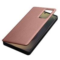 Активен Кожен Калъф за Samsung S25 Ultra, Qialino Smart View Book Case, Кафяв - 3
