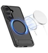 Magsafe Калъф с Поставка за Samsung S26 Plus, Tech-Protect Magrack Case, Черен - 2