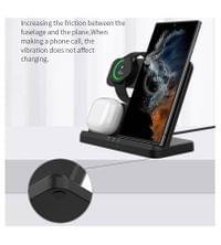 Безжично Зарядно за Samsung, GKK 3in1 Charging Station 15W, Черен - 2