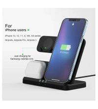 Безжично Зарядно за Samsung, GKK 3in1 Charging Station 15W, Черен - 10