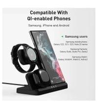 Безжично Зарядно за Samsung, GKK 3in1 Charging Station 15W, Черен - 11
