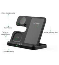 Безжично Зарядно за Samsung, GKK 3in1 Charging Station 15W, Черен - 12