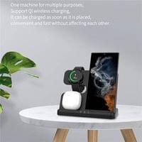 Безжично Зарядно за Samsung, GKK 3in1 Charging Station 15W, Черен - 14
