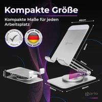 Метална Стойка за Таблети и Смартфони за Бюро и Витрини, Desk Stand 360, Сребрист - 3 Метална Стойка за Таблети и Смартфони за Бюро и Витрини, Desk Stand 360, Сребрист - 3