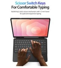 Калъф с Клавиатура за Samsung Tab S11 Ultra, Dux Ducis Keyboard 2in1 Case, Черен - 2