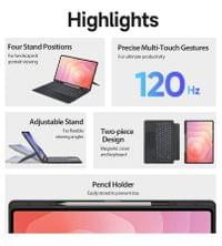 Калъф с Клавиатура за Samsung Tab S11 Ultra, Dux Ducis Keyboard 2in1 Case, Черен - 6