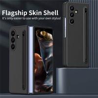 Калъф с Писалка за Samsung Z Fold 4, GKK Stylus Hard Case, Черен - 2