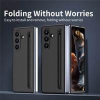 Калъф с Писалка за Samsung Z Fold 4, GKK Stylus Hard Case, Черен - 7