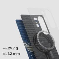 Magsafe Калъф за Samsung S25 Ultra, Pitaka Edge StarPeak Milky Way Galaxy Case, Син - 3