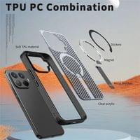 Magsafe Калъф за Xiaomi 17T, GKK Kickstand Magnetic Vent Case, Черен - 4