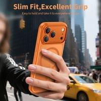 Magsafe Калъф за iPhone 17 Pro, Tech-Protect MagPeak Matte Cosmic Orange Case, Оранжев - 2