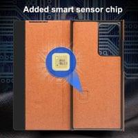 Активен Калъф за Samsung Note 20 Ultra, Qialino Smart Book Case, Черен - 2