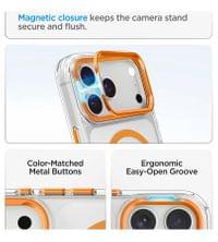 Magsafe Калъф за iPhone 18 Pro Max/ 17 Pro Max, Spigen Ultra Hybrid Optik S Mag Fit Case Clear/Orange, Прозрачен - 6 Magsafe Калъф за iPhone 18 Pro Max/ 17 Pro Max, Spigen Ultra Hybrid Optik S Mag Fit Case Clear/Orange, Прозрачен - 6