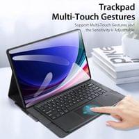 Калъф с Клавиатура за Samsung Tab S11 Ultra 14.6&amp;quot;, Dux Ducis Keyboard+Touch Leather Case, Черен - 5