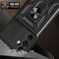 Калъф с Предпазител за Камера и Стойка за Xiaomi Redmi 15C 4G, Tech-Protect CamShield Pro Case, Черен - 2