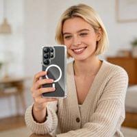 Magsafe Калъф за Samsung S26 Ultra, Tech-Protect Hybrid FlexAir Clear Case, Прозрачен - 7