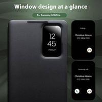 Активен Кожен Калъф за Samsung S25 Ultra, Qialino Smart View Book Case, Зелен - 12