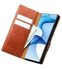 Кожен Калъф за Samsung Z Fold 8 Ultra, Qialino Leather Book Case, Светло Кафяв - 3