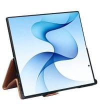Кожен Калъф за Samsung Z Fold 8 Ultra, Qialino Leather Book Case, Светло Кафяв - 4