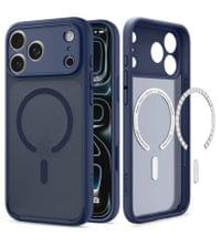 Magsafe Калъф за iPhone 18 Pro/ 17 Pro, Spigen Ultra Hybrid Frost Mag Fit Case, Тъмно Син - 4