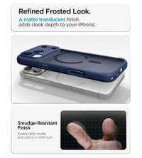 Magsafe Калъф за iPhone 18 Pro/ 17 Pro, Spigen Ultra Hybrid Frost Mag Fit Case, Тъмно Син - 9