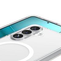 Magsafe Калъф за Samsung S26 Plus, Spigen Ultra Hybrid White Case, Прозрачен - 3
