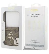 Кожен Калъф за Samsung Z Flip 7, Guess Leather 4G Metal Logo Case, Кафяв - 7