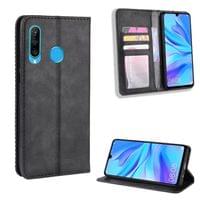 Калъф от Естествена Кожа за Huawei P30 Lite, Retro Leather Wallet Case, Черен - 2