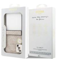 MagSafe Калъф за Samsung Z Flip 7, Guess Leather 4G Classic Case, Розов - 7