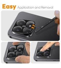 Протектор за Камерата на Xiaomi 15T Pro, Full Cam Glass, Черен - 3