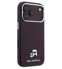 Magsafe Калъф за iPhone 18 Pro Max/ 17 Pro Max, Karl Lagerfeld Grained Leather KC Heads Case Burgundy, Бордо - 3 Magsafe Калъф за iPhone 18 Pro Max/ 17 Pro Max, Karl Lagerfeld Grained Leather KC Heads Case Burgundy, Бордо - 3