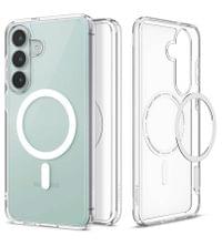 Magsafe Калъф за Samsung S26 FE, Spigen Ultra Hybrid Mag Fit Case Clear/White, Прозрачен - 3 Magsafe Калъф за Samsung S26 FE, Spigen Ultra Hybrid Mag Fit Case Clear/White, Прозрачен - 3