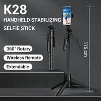 Блутут Статив, Wireless Selfie K28 Stick-tripod, Черен - 4
