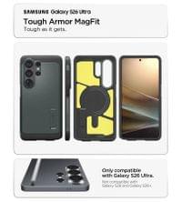 Magsafe Противоударен Калъф за Samsung S26 Ultra, Spigen Tough Armor Case, Зелен - 7