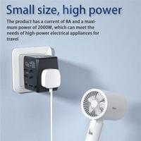 Универсален Адаптер и Зарядно за Цял Свят, Worldwide Travel Adapter 220V, Черен - 3