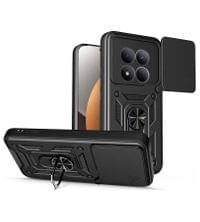 Калъф с Предпазител за Камера и Стойка за Xiaomi Redmi Note 15 Pro Plus 5G, Tech-Protect CamShield Pro Case, Черен - 1