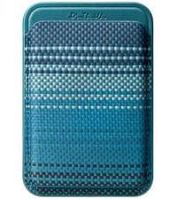 Magsafe Карбонов Калъф за Карти, Pitaka Magnetic Woven Wallet Moonrise, Син - 1
