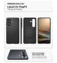 Magsafe Калъф за Samsung S26, Spigen Liquid Air Mag Fit Matte Black Case, Черен - 8