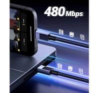 Къс USB-C към USB-C Кабел за Външна Батерия, Ugreen 5A 100W 0.5m, Сив - 2